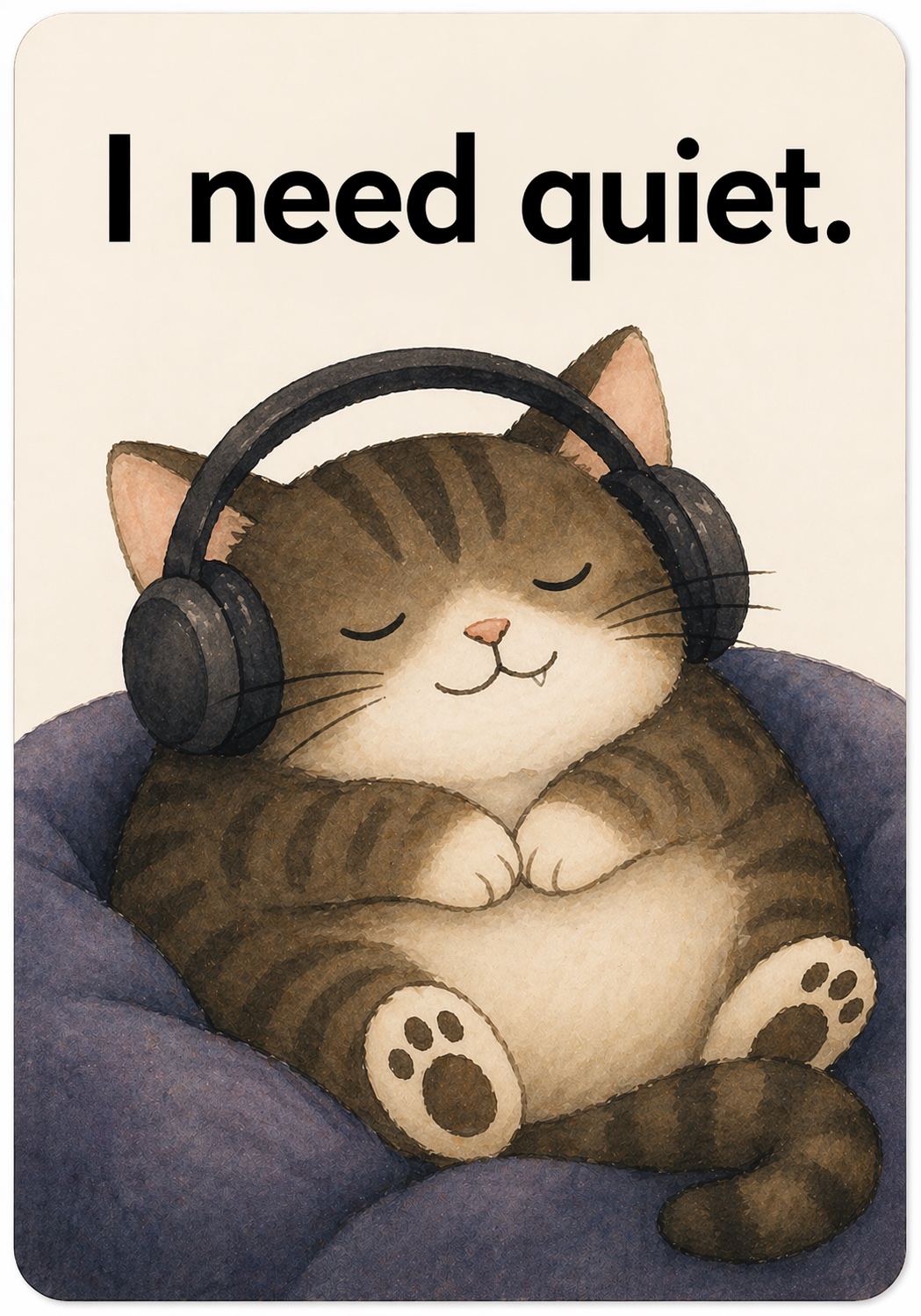 I need quiet.