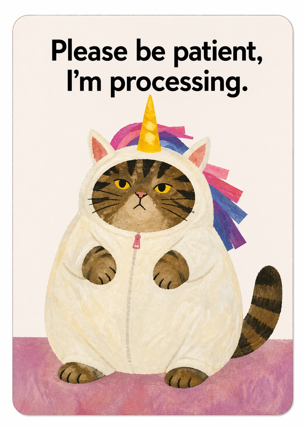 Please be patient, I’m processing.