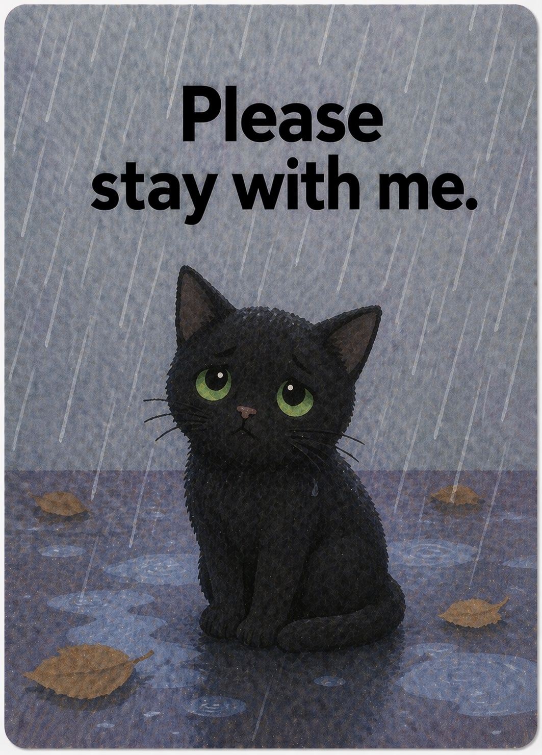 Please stay with me.