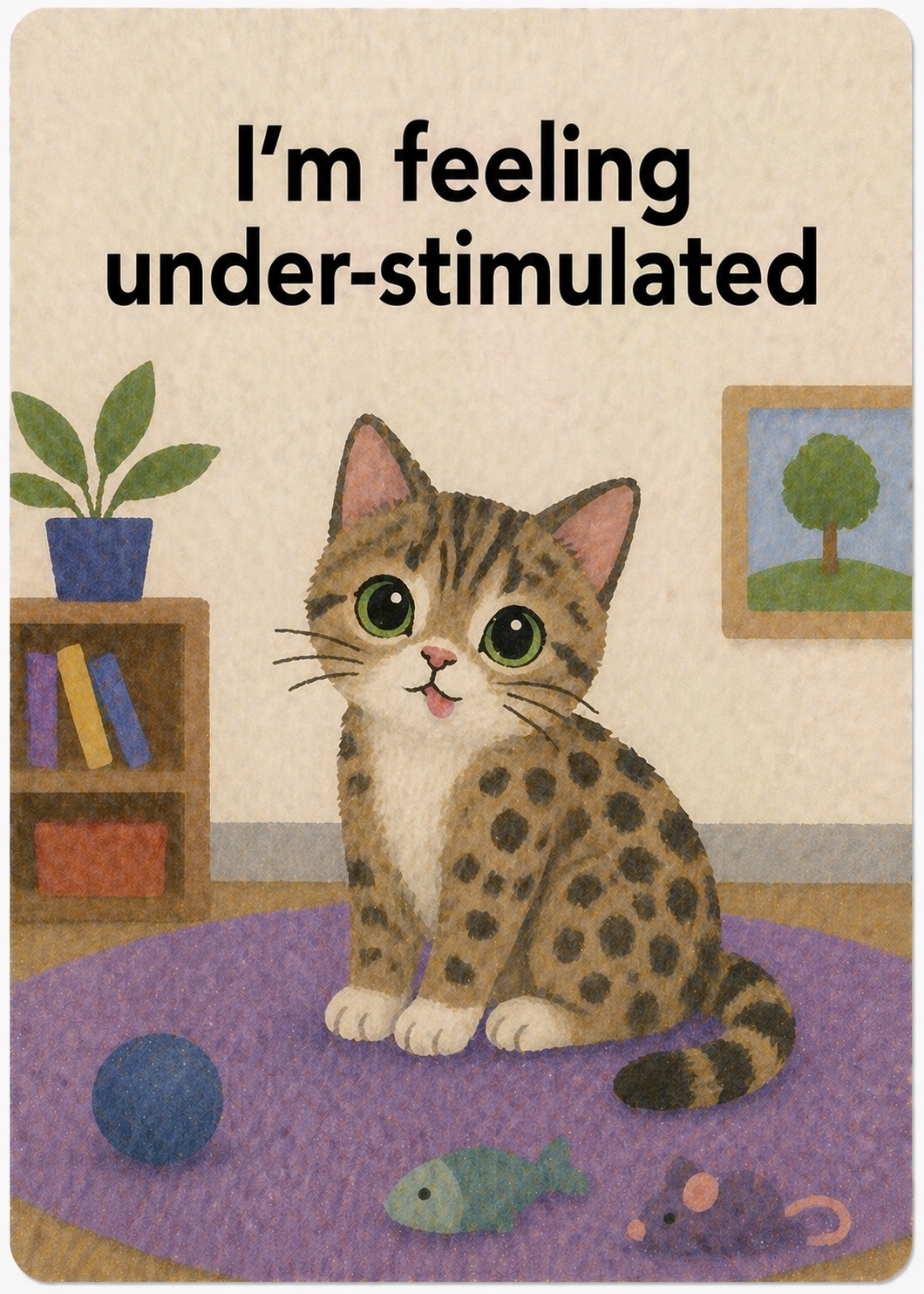 I’m feeling under-stimulated.
